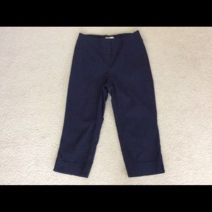 Stehmann Navy Blue Pull-On Capri Pant 12